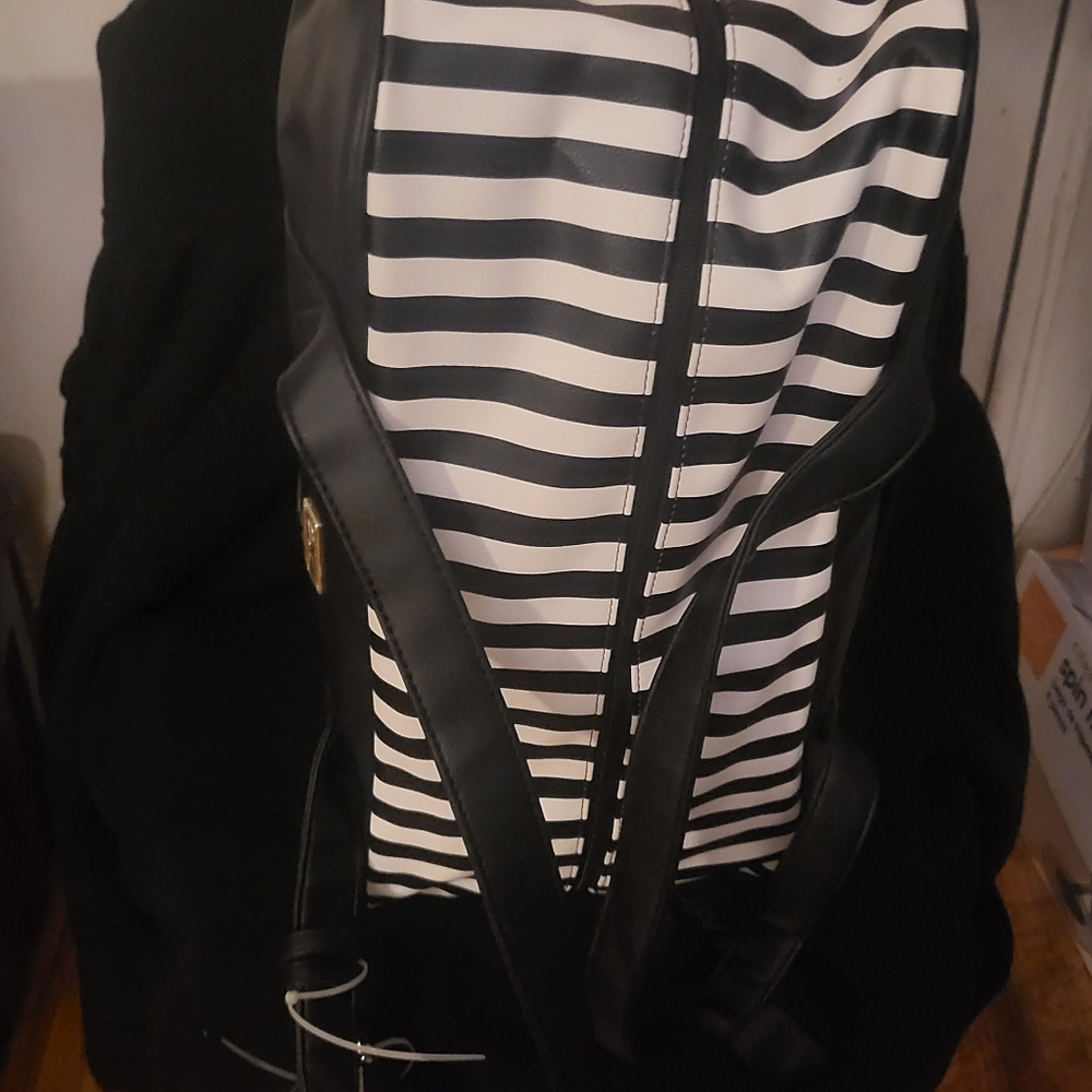 Betsy Johnson Black Cat Large Weekender Bag with Detachable Crossbody Bag (NWT)